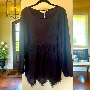 New, never worn black blouse from Anthropologie.
